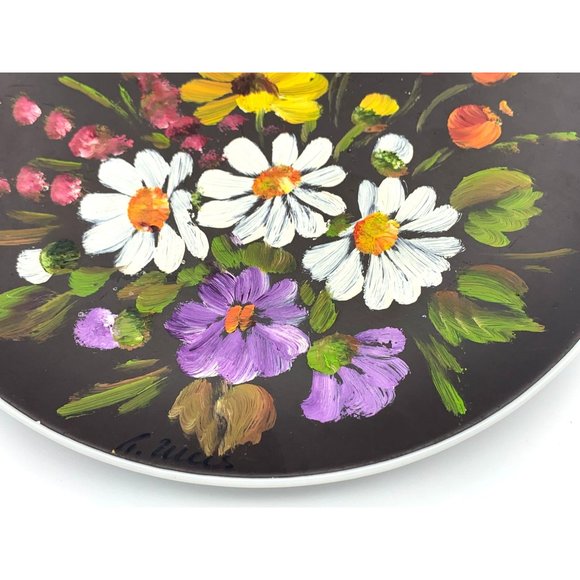 Vintage Hand Painted Plate w/ Floral Design - Anneliese Mees - Germany - 7.25" - Picture 5 of 7